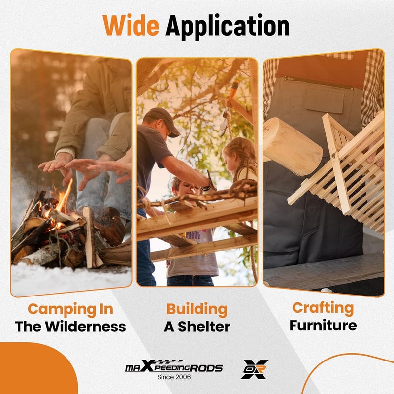 maXpeedingrods 4 Pcs Hand Auger Wood Drill, Bushcraft Gear Hand Auger Drill Survival Tools Scotch Eye Wood Auger Hand Drill Bushcraft Auger Tool for Camping, Outdoor, Hiking, Woodworking - Image 2